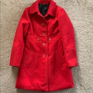 Girls size 7-8 red pea coat